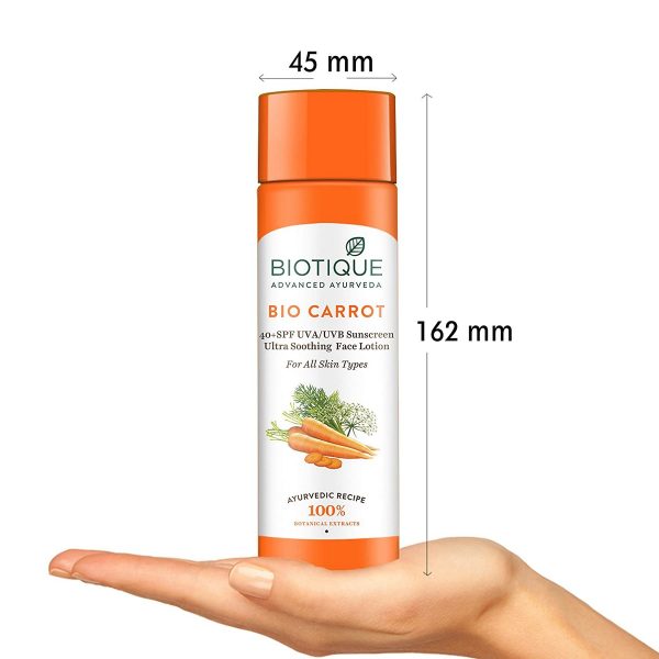 Biotique Bio Carrot Face Sun Lotion (190ml) - Image 2