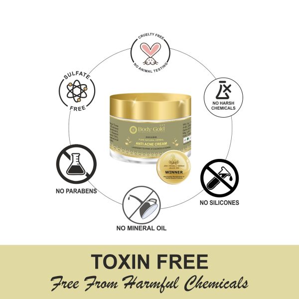 Body Gold Anti Acne Cream (50 Gm) - Image 5