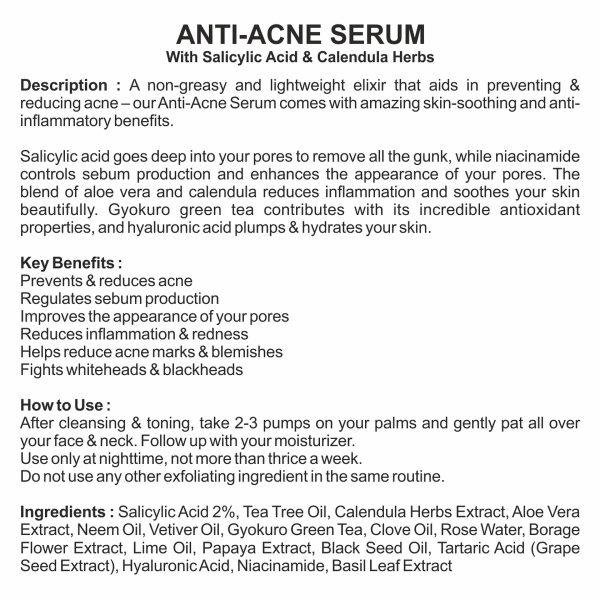 Body Gold Anti Acne Serum (30 Gm) - Image 2