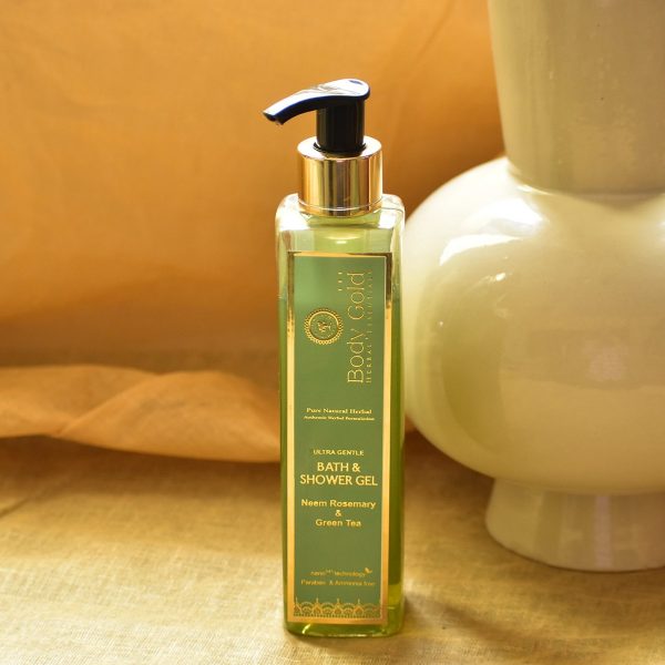 Body Gold Bath & Shower Gel - Neem Rosemary & Green Tea (200 Ml) - Image 4