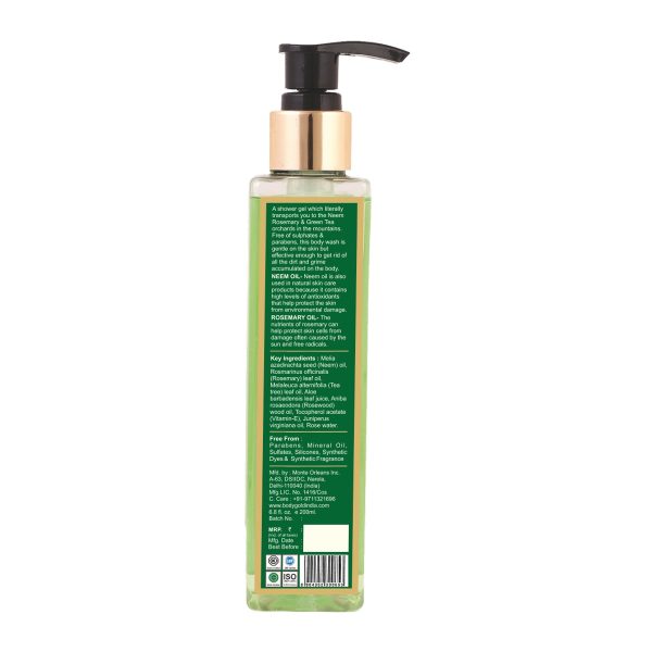 Body Gold Bath & Shower Gel - Neem Rosemary & Green Tea (200 Ml) - Image 2