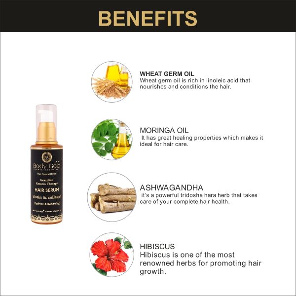 Body Gold Biotin & Collagen Hair Serum (100 Gm) - Image 3