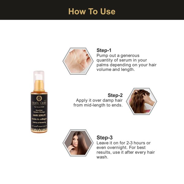 Body Gold Biotin & Collagen Hair Serum (100 Gm) - Image 2