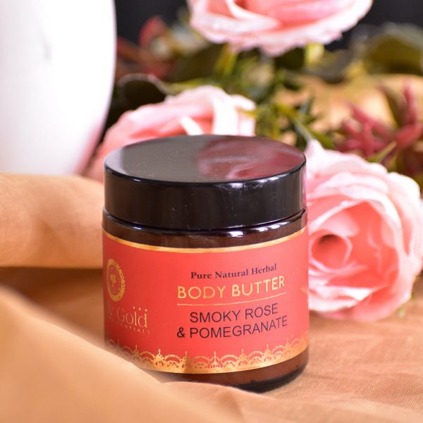 Body Gold Body Butter Cream - Pomegranate & Smoky Rose (100 Gm)