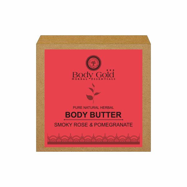 Body Gold Body Butter Cream - Pomegranate & Smoky Rose (100 Gm) - Image 3