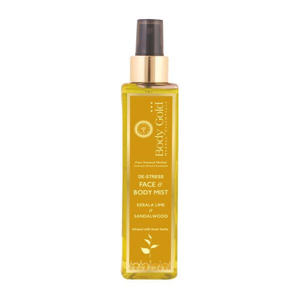 Body Gold De-Stress Face & Body Mist - Kerala Lime & Sandalwood (200 Ml)