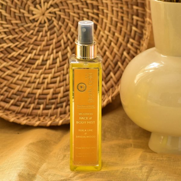 Body Gold De-Stress Face & Body Mist - Kerala Lime & Sandalwood (200 Ml) - Image 9