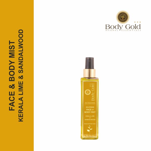 Body Gold De-Stress Face & Body Mist - Kerala Lime & Sandalwood (200 Ml) - Image 8