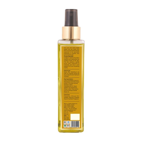 Body Gold De-Stress Face & Body Mist - Kerala Lime & Sandalwood (200 Ml) - Image 2