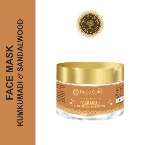 Body Gold Face Mask - Kumkumadi & Sandalwood (60 Gm) - Image 7