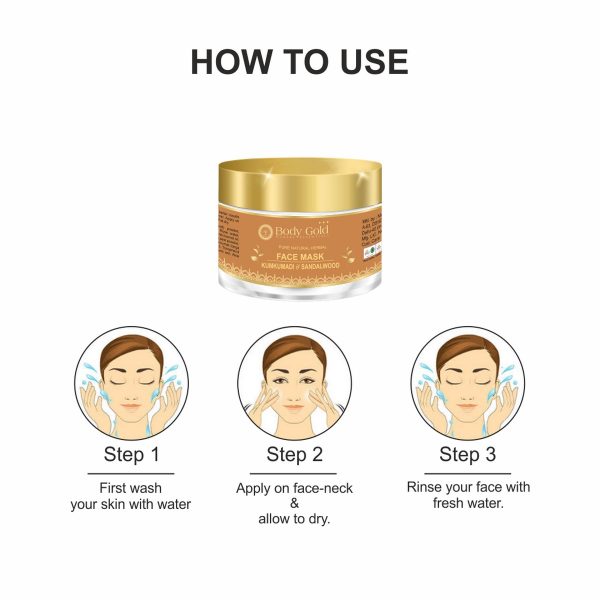 Body Gold Face Mask - Kumkumadi & Sandalwood (60 Gm) - Image 5