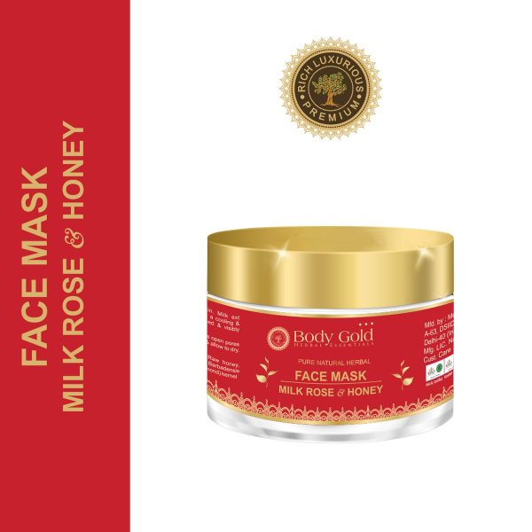 Body Gold Face Mask - Milk Rose & Honey (60 Gm) - Image 7