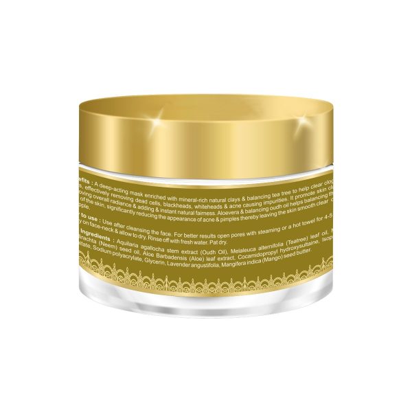 Body Gold Face Mask - Oudh Neem & Tea Tree (60 Gm) - Image 2