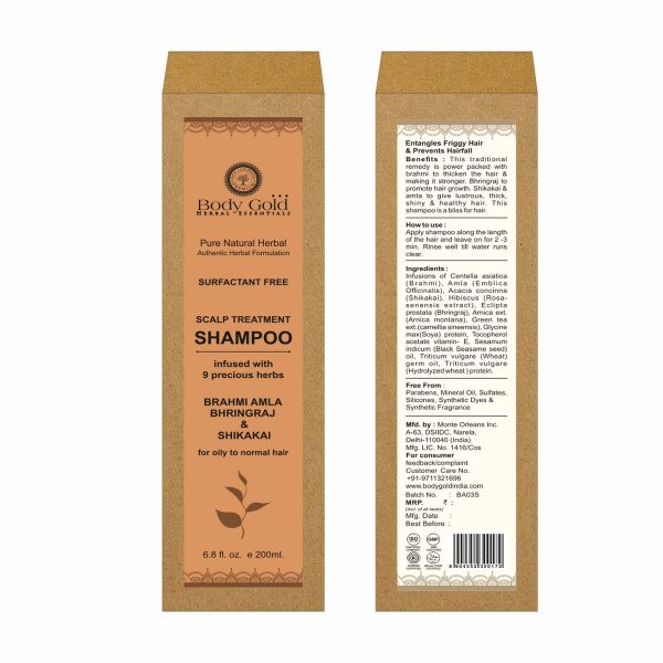 Body Gold Hair Conditioner - Brahmi Amla Bhringraj & Shikakai (200 ml) - Image 3