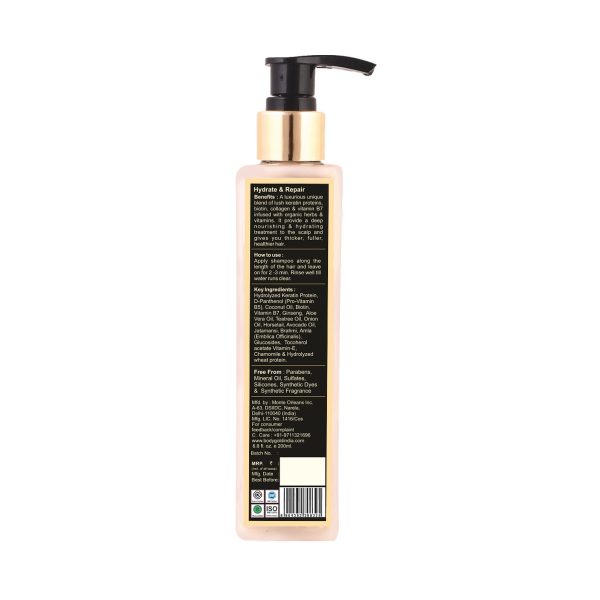 Body Gold Hair Shampoo - Brazilian Keratin Therapy (200 ml) - Image 2