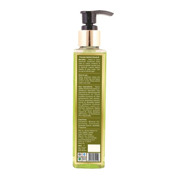 Body Gold Hair Shampoo - Neem Tea Tree & Mint (200 ml) - Image 2