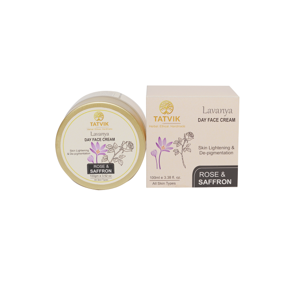 Tatvik Day Face Cream Rose & Saffron (100gm) - Image 2