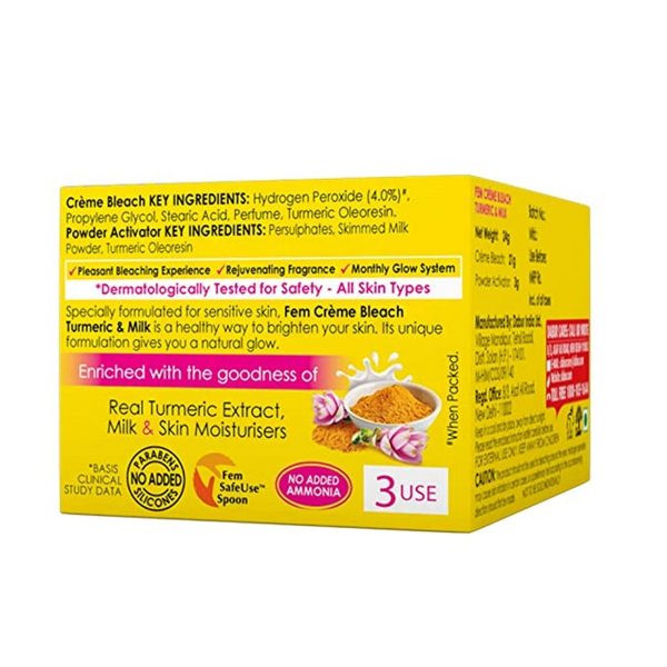 Dabur Fem Fairness Naturals Turmeric Herbal Bleech ( 24 gram) - Image 4