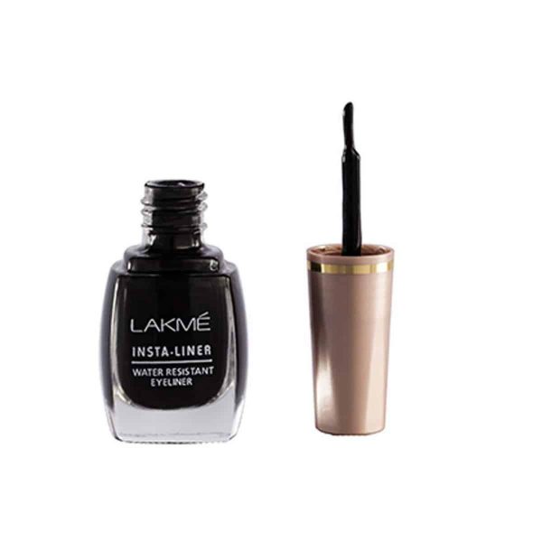 Elle 18 Eye Drama Kajal Bold Black (0.35g) & Lakme Insta Eye Liner Black Matte Finish (9ml) - Image 6