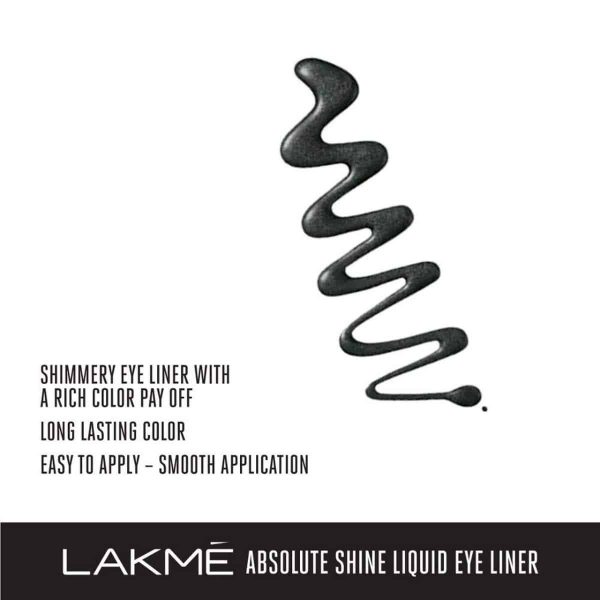 Elle 18 Eye Drama Kajal Bold Black (0.35g) & Lakme Absolute Shine Liquid Eye Liner Black (4.5ml) - Image 6
