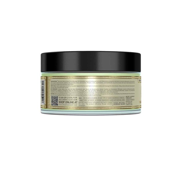 Khadi Natural Alovera Neem & Basil Face Massage Gel (100g) - Image 2