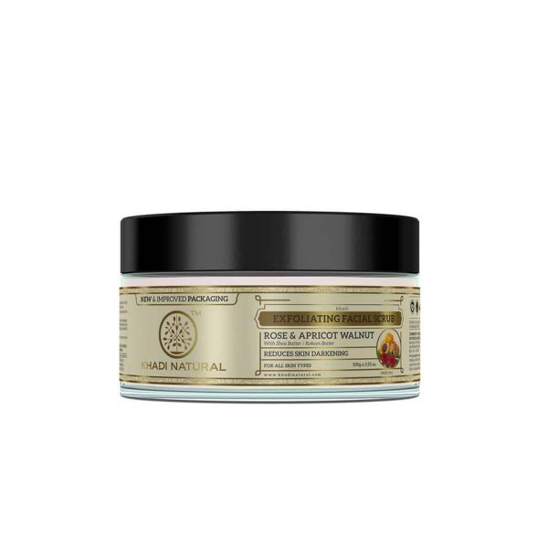 Khadi Natural Apricot & Walnut Cream Scrub With Rose (100 g)