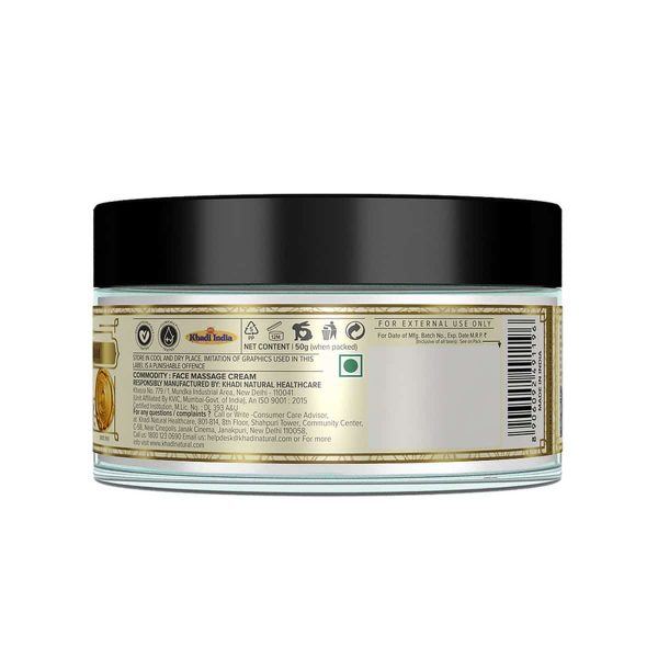 Khadi Natural Face Gold Massage Cream (50 g) - Image 3
