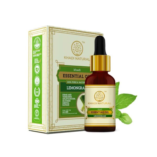 Khadi Natural Lemongrass Essential Oil (15 ml) - Image 2