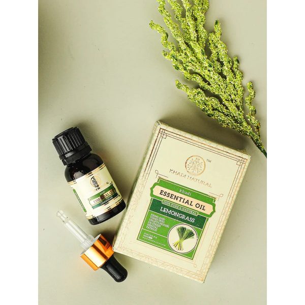 Khadi Natural Lemongrass Essential Oil (15 ml) - Image 6