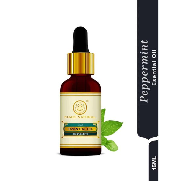 Khadi Natural Peppermint Essential Oil (15 ml) - Image 3