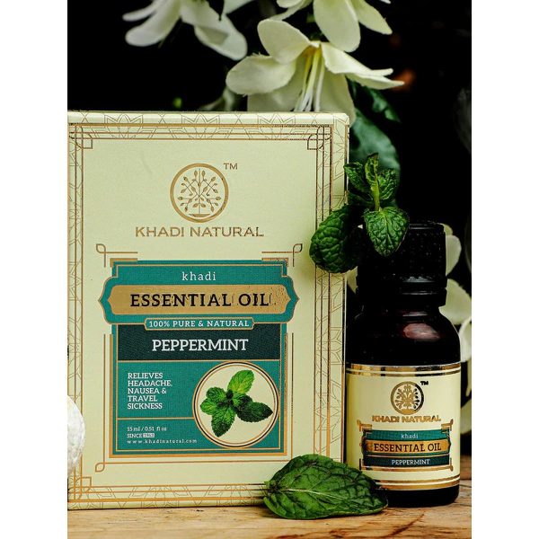 Khadi Natural Peppermint Essential Oil (15 ml) - Image 6
