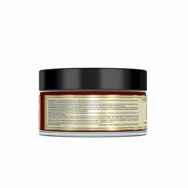Khadi Natural Rose & Aloevera Facial Massage Gel (100 gm) - Image 2