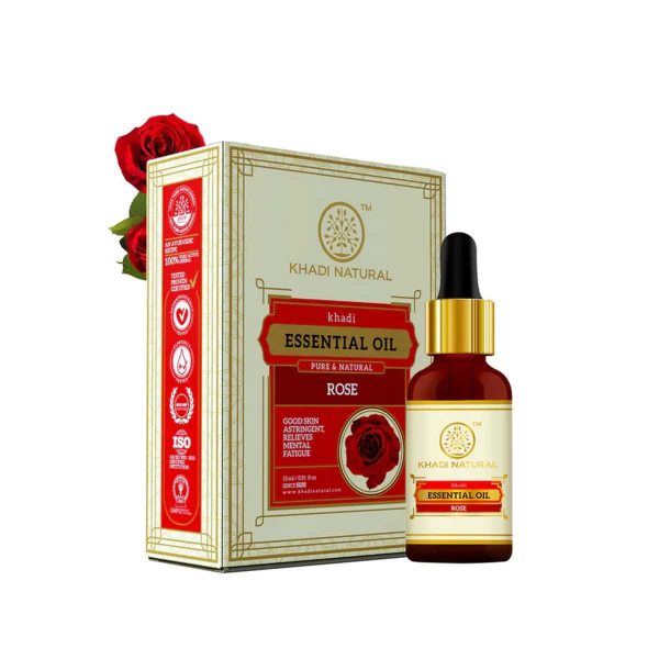 Khadi Natural Rose Essential Oil (15 ml) - Image 2