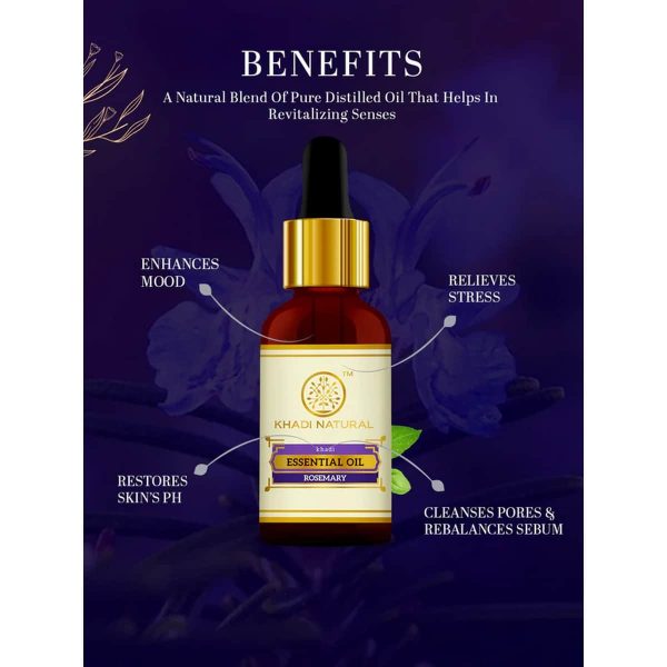 Khadi Natural Rosemary Essential Oil (15 ml) - Image 4