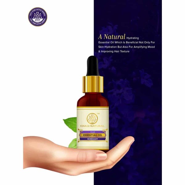 Khadi Natural Rosemary Essential Oil (15 ml) - Image 5