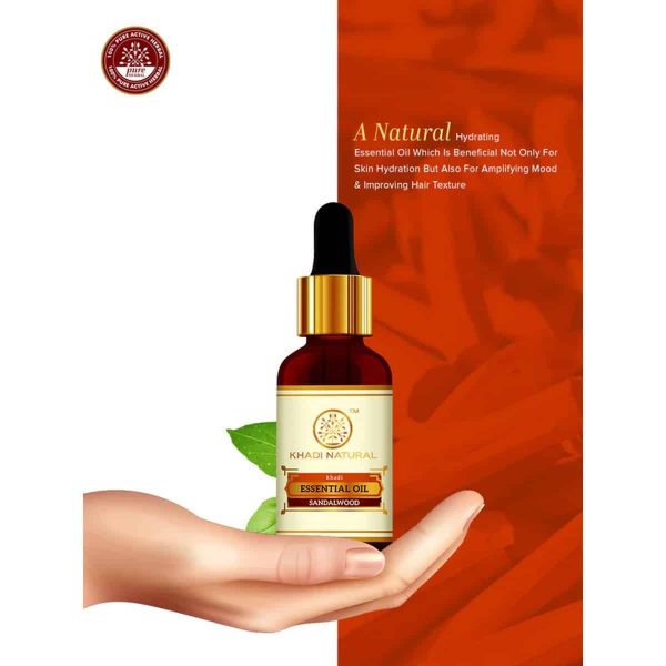 Khadi Natural Sandalwood Essential Oil (15 ml) - Image 5
