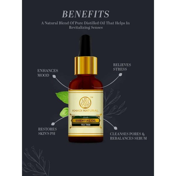 Khadi Natural Teatree Essential Oil (15 ml) - Image 4