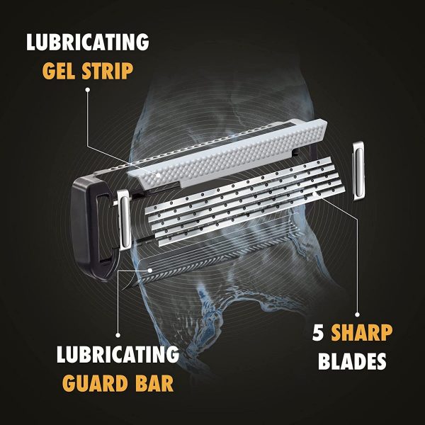 Kloze Advance 5 Shaving Razor For Men + Trimmer Blade (2 Cartridges) - Image 4