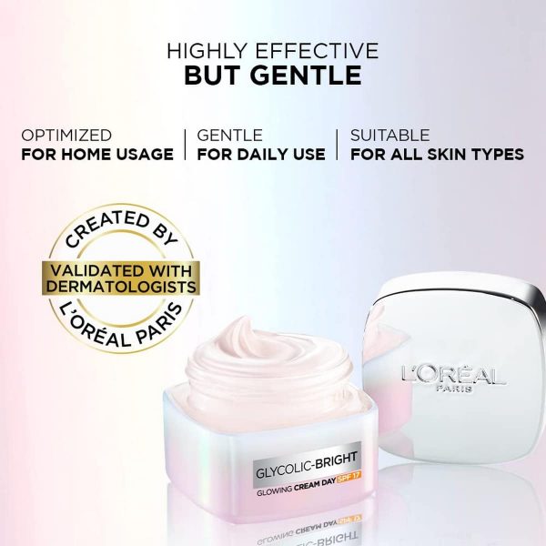 Loreal Glycolic Bright Day Cream SPF 17 (50 ml) - Image 2