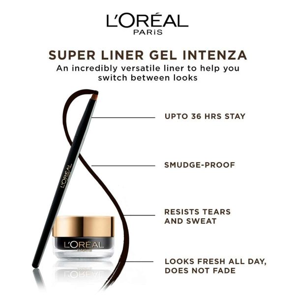 Loreal Super Liner Gel Intenza Eyeliner (2.8 grams) - Image 2