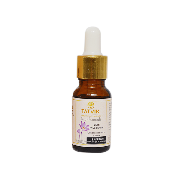 Tatvik Kumkumadi Night Face Serum Saffron, Turmeric & Vitamin E (15ml) - Image 2