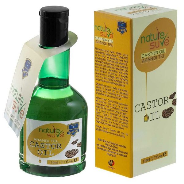 Nature Sure Castor Oil Arandi Tail for Men and Women - (110 ml Each Pack)