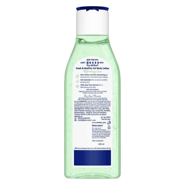 Nivea Gel Body Lotion Aloe Vera (200 ml) - Image 2