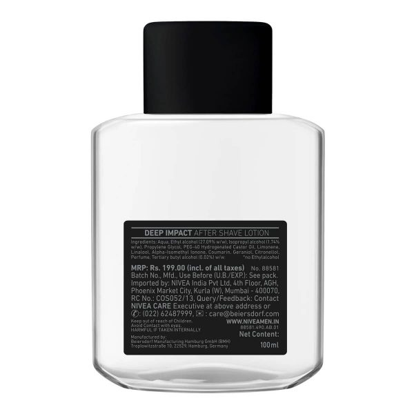 Nivea Men's Deep Impact After Shave Lotion (100 ml) - Image 2