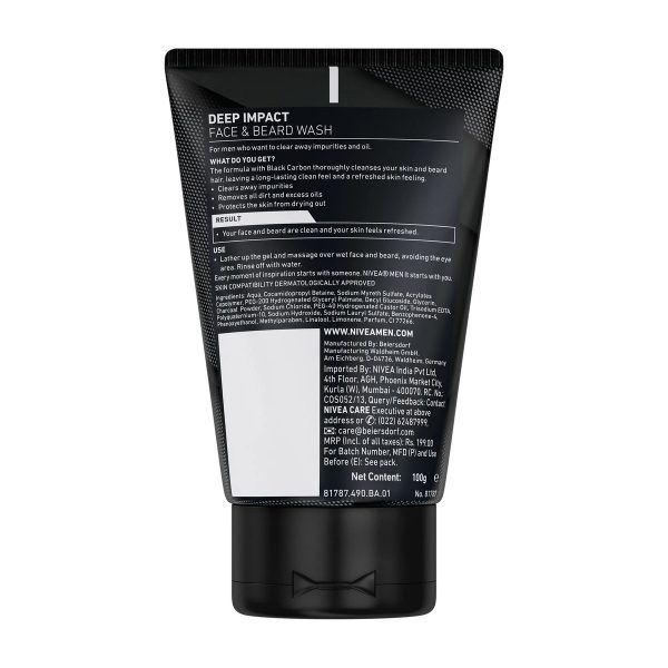 Nivea Men's Face Wash Deep Impact (100 ml) - Image 2