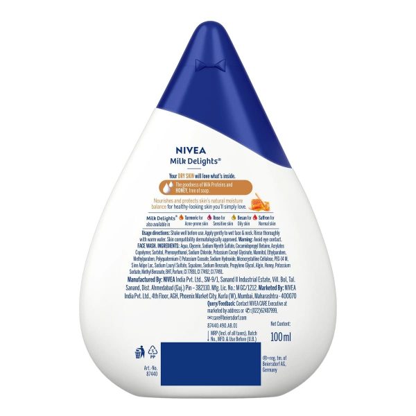 Nivea Milk Delights Face Wash Honey (100 ml) - Image 2