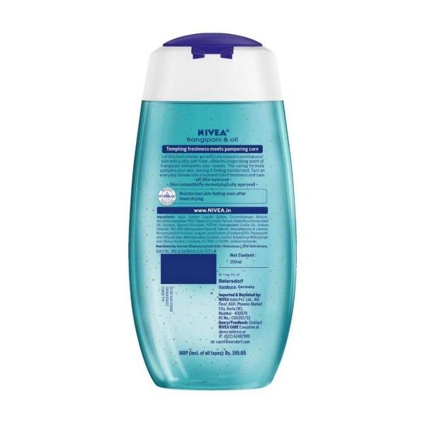 Nivea Shower Gel Frangipani & Oil (250 ml) - Image 2