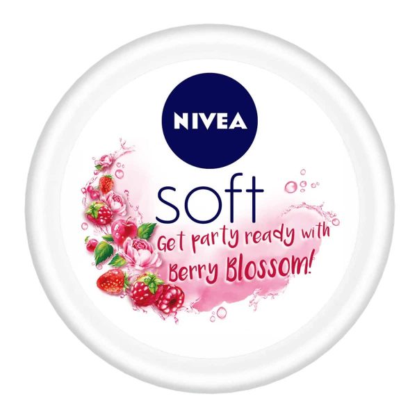 Nivea Soft Moisturising Cream Berry Blossom (100 ml)