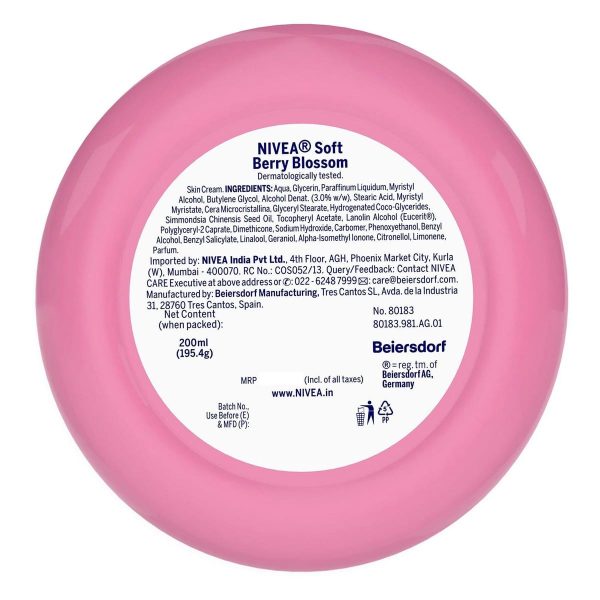 Nivea Soft Moisturising Cream Berry Blossom (100 ml) - Image 2