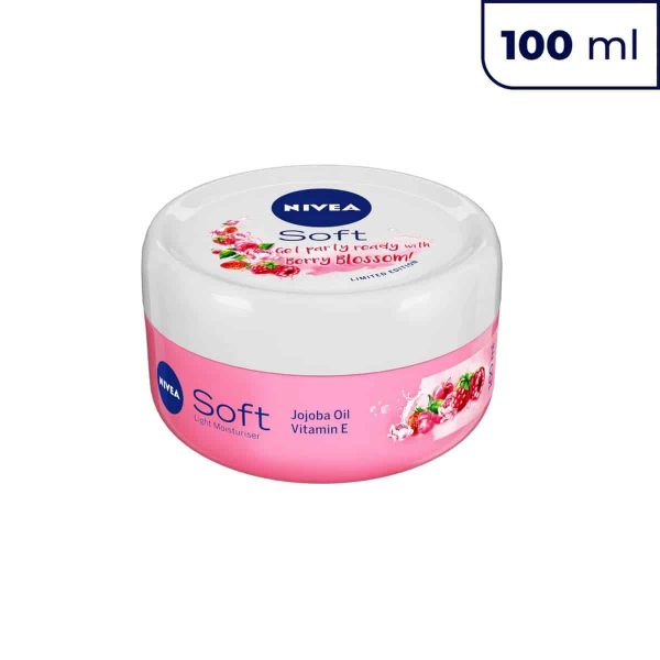 Nivea Soft Moisturising Cream Berry Blossom (100 ml) - Image 3